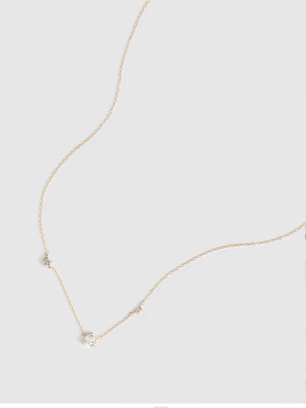 NWT Madewell Demi-Fine Crystal Station Necklace